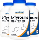 Nutricost L- Tyrosin 500mg, 180 kapsler (3 flasker)
