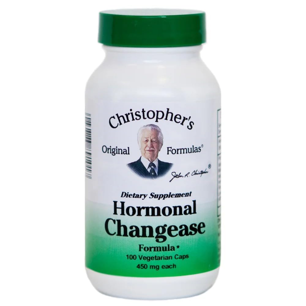 Christopher 's Original Formulas Hormonal Changsease Formel - 450 mg - 100 Vegetariske Kapsler - Urteovergangsstøtte