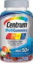Centrum MultiGummies Gummy Multivitamin til kvinder 50 Plus, Med vitamin D3, B6 og B12, Multivitamin / Multimineral Supplement - 90 Tæl