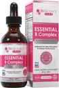 Essential B Complex - Daily Vegan Vitamin B-Complex Sublingual Liquid Drops w/Methyl B12 (2oz / 60ml Bottle) - 60-Day Supply