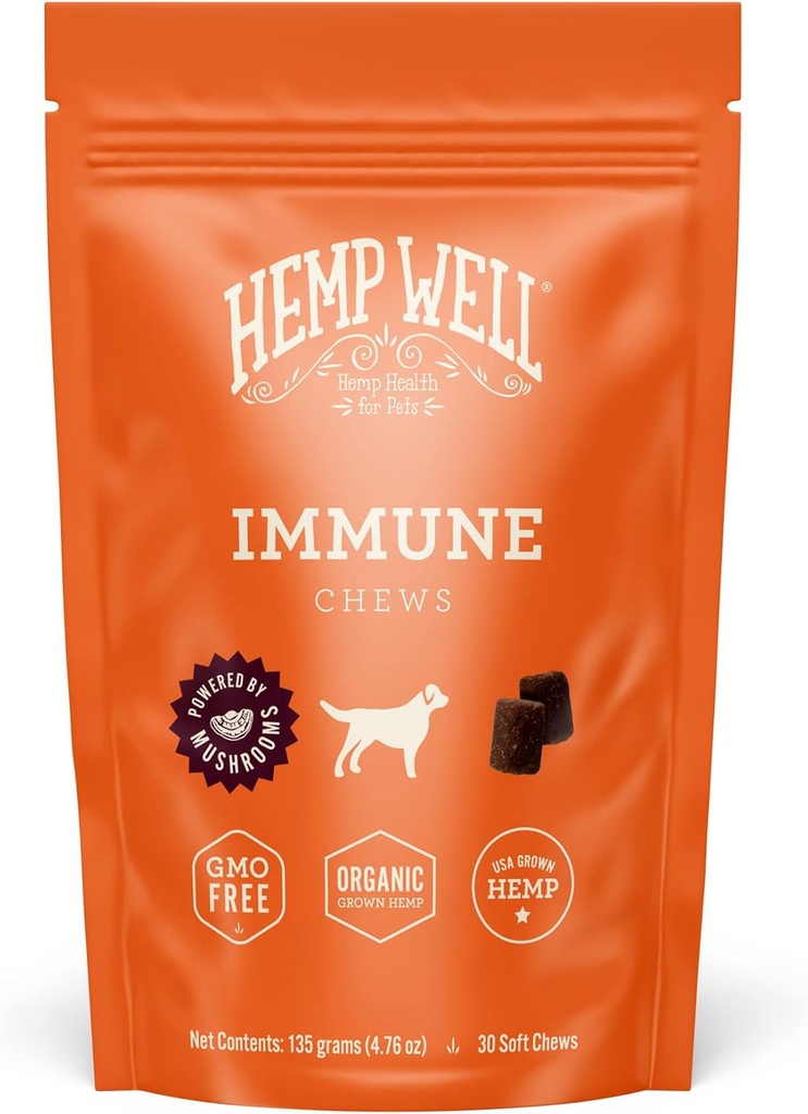 Hamp godt immunforsvar - Allergi støtte hund bløde tyre - lang holdbarhed Relief for sæsonbestemt hund allergi og klø - Understøtter sund hud og immunsystem - Gut sundhed - Økologisk (30)