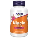 Now Foods Supplements, Niacin (B3- vitamin) 500 mg, Essential B- Group Vitamin *, Nutritional Health, 100 kapsler