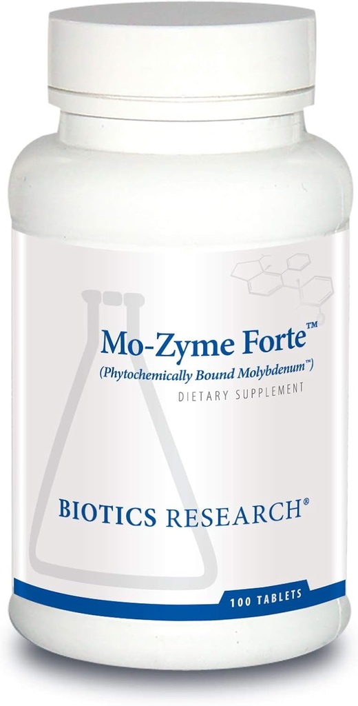 Bioetik Forskning MoZyme Forte Molybdæn 150 mcg, leverstøtte, afgiftning, Essential Trace Element, Sund Metabolisme, Antioxidant Support 100 tabletter