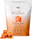 TRU Kosttilskud Plantebaseret Protein Powder, BCAA, EAA, 20g Vegan Brown Rice & Pea Protein, 100 kalorier, 27 Vitamin, Ingen kunstige smagsstoffer 25 Servere 25 Servere (Dulce De Leche)