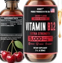 HERBIFY vitamin B12 Methyleret Multivitamin Energi Kosttilskud til kvinder og mænd - Flydende B12 Vitamin 5000 Mcg Methylcobalamin - Energistøtte og immunforsvar flydende Vitamin 2 Oz