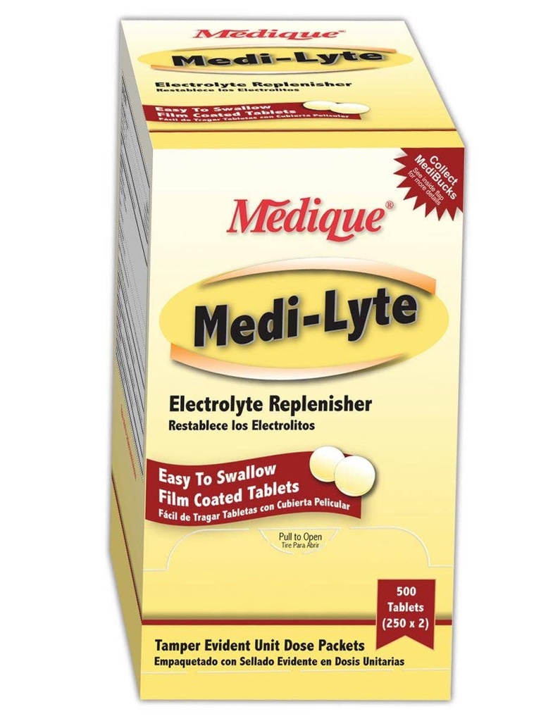 Medique MP030-33 Medi-Lyte Heat Relief Medication, Capacity, Volume, Standard, White (Pack of 50)