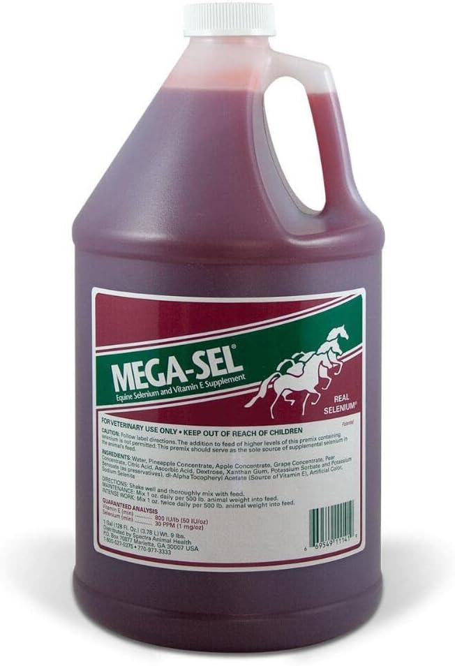 Mega- Sel- flydende formel for heste, 1 Gallon (128 Fl oz)