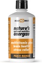 SUNDHEDSDIRECT - Naturens optimale ernæring Energize Flydende Multivitamin Superfood - 140 + næringsstoffer - Mental Klarhed & Energi - Immunum & Kardiovaskulær support - 30 Servering - Peach Mango