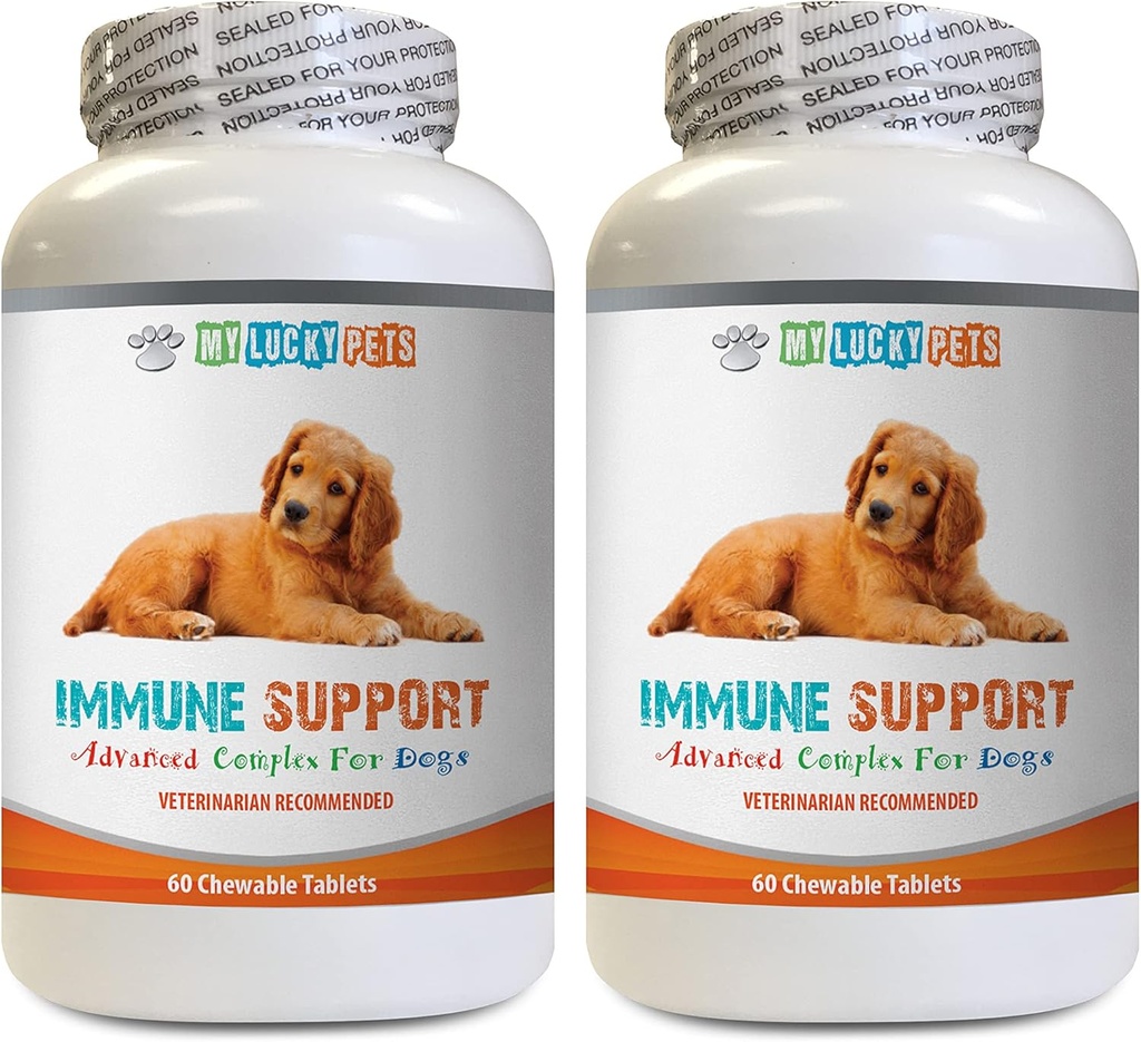 k9 Power Immun Dog - Hundeimmunstøtte - Samlet sundhed og wellness Boost - ANTIOXIDANT - Leversundhed - Gurkemeje Curcumin til hunde - 2 flasker (120 Treatles)