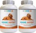 k9 Power Immun Dog - Hundeimmunstøtte - Samlet sundhed og wellness Boost - ANTIOXIDANT - Leversundhed - Gurkemeje Curcumin til hunde - 2 flasker (120 Treatles)