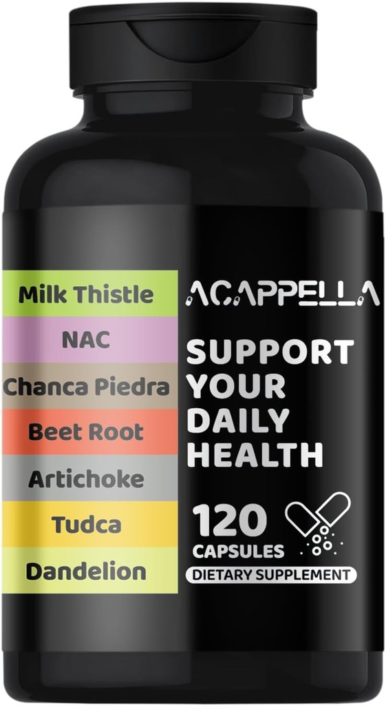 APPENLLA Milk Thistle, NAC, Chanca Piedra, Beetroot, Artiskoke, TUDCA, Mælkebøtte, Leverrens tillæg med gurkemeje, Ingefær, Panax Ginseng, Berberine (1)