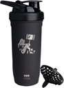 Smartshake DC COMICS Reforce rustfrit stål Protein Shaker Flaske 900 ml ttesmå 124; 30 oz - Læbefast Screw- on Lid - BPA Free - Unisex - Ikke isoleret - Harley Quinn Logo