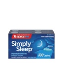Tylenol Simply Sleep Nighttime Sleep Aid Caplets, 25 mg Diphenhydramin HCl, Non- Habit Danning Sleep Aid for Voksnes, 100 Count
