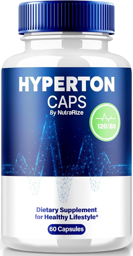 NutraRize Hyperton Kapsler, All- Natural and Complex Formel, Premium supplement til støtte samlede sundhed og velvære, officielle hyper- Ton Pastillas Anmeldelser (60 Kapsler)