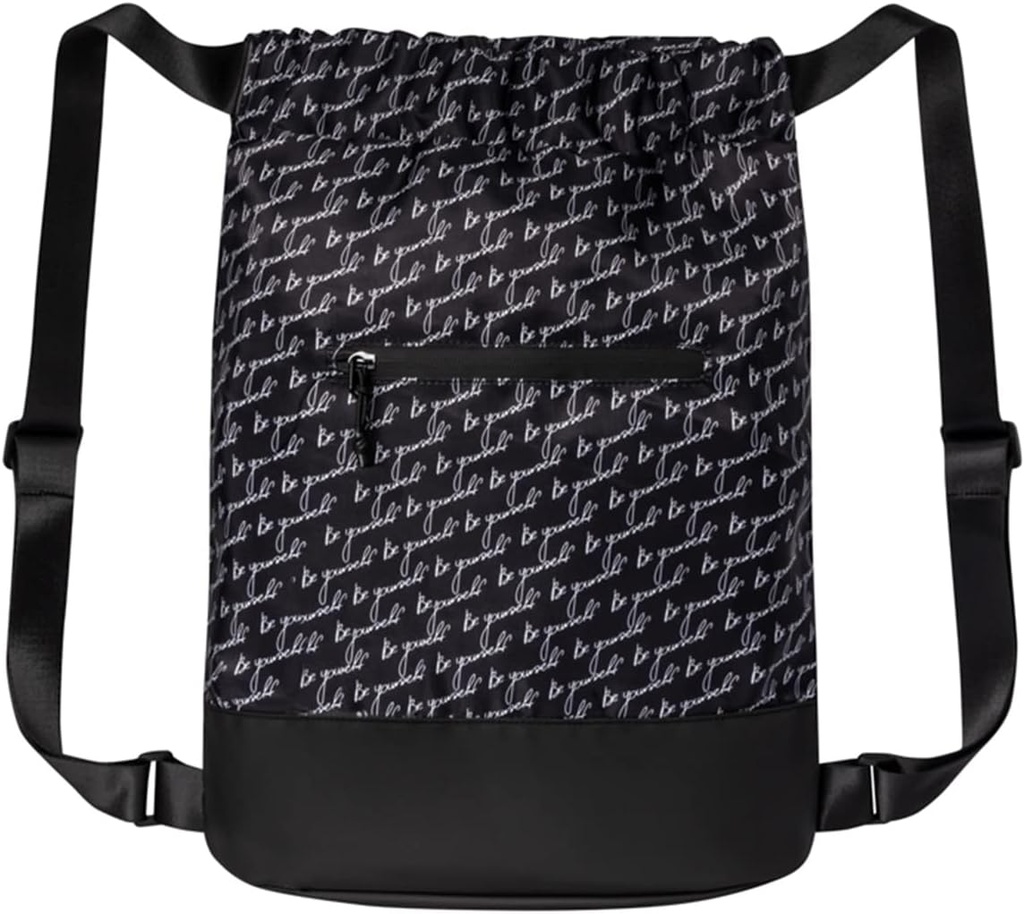 Flex Cinch Løbegang Gym taske til kvinder med Grafisk Design • 124; Holdbar Lightweight Gym Cinch tasker • 124; Great for Gym taske, Rejser, og Overnatninger • 124; Sort / hvid - Vær dig selv