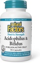 Naturlige faktorer - Acidophilus & Bifidus, fremmer velvære og fordøjelse, 90 kapsler