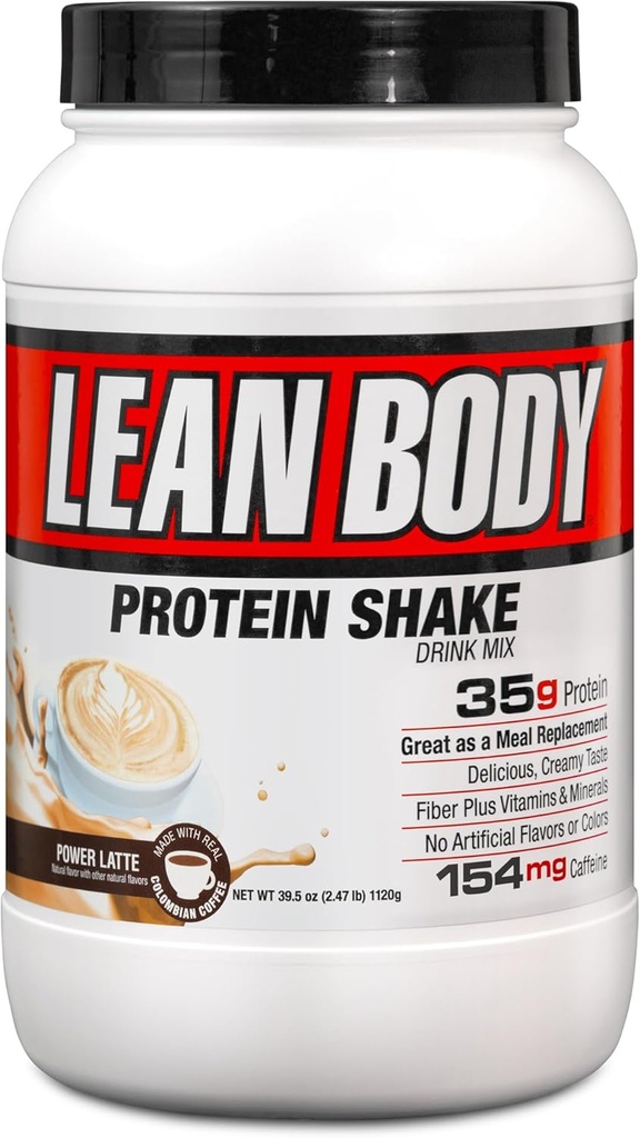 Labrada Lean Body MRP with Premium Columbia Coffee (154mg of Caffeine), Power Latte, 2.47LB Tub Packaging May Vary
