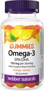 Webber Naturals Omega-3 Gummies 50 mg EPA / DHA · EPA / DHA, Orange · Cherry · Lemon, 90 Gummies