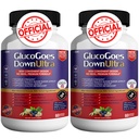 GlucoGoes Down Ultra Kosttilskud, 120 kapsler, maksimal styrke, understøtter sunde blodsukkerniveauer, optimerer den samlede sundhed - pakke med 2