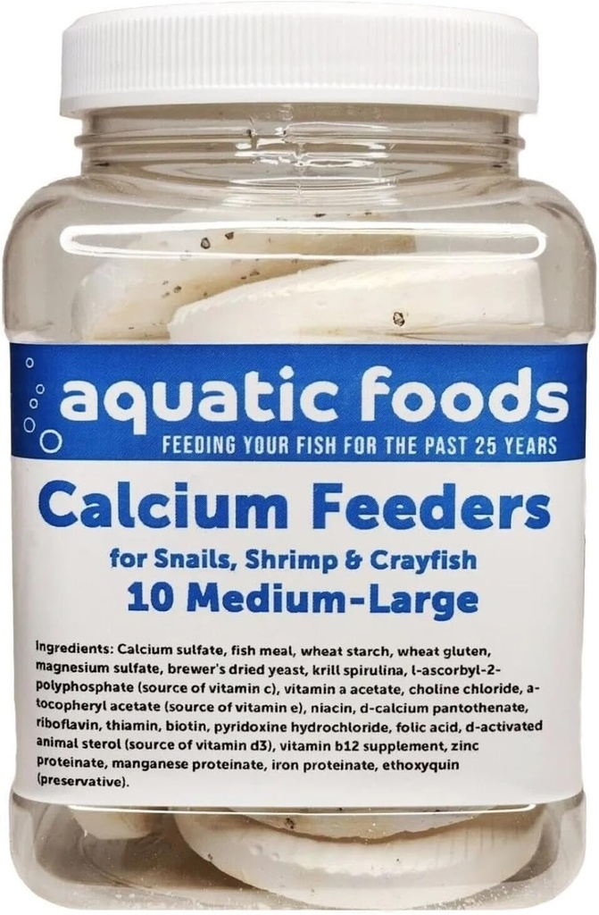 Aquatic Foods Inc. Ekstra Tykke skaller til rejer, snegle, krabber, krebs, enebær og alle tropiske fisk... 10 Grev Jar