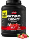 Muscletech Whey Protein Powder (Strawberry, 4 Pound) - Nitro- Tech Ultimate Muscle Building Formel med Whey Protein Isolate - 30g protein, 3g Creatin & 6,8 g BCAA - Packaging May Vary