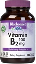 Bluebonnet Nutrition Vitamin B2 100 mg, For kardiovaskulær og nervesystem sundhed, Soy- Free, Gluten- Free, Kosher Certified, Dairy- Free, Vegan, Non- GMO, 100 Vegetabilske kapsler, 100 Servere