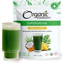 Økologiske Traditioner Super Green Powder Superfood med gurkemeje, Ananas Kokosmel Flavored Organic Green Superfood Powder, 200g / 7oz Bag