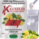 Krampade Original Lemon Lime 4K, 4000 mg Kalium Instant Cramp Relief Electrolyte Drink Powder Rempod 124; Designet til atleter og Crampers Remote 124; 19- Servering Resealable Pouch