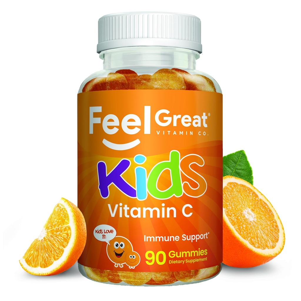 Kids Vitamin C Gummies Chewable for Immunity Defense