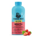 Bedste Nest Wellness Kids Flydende Multivitamin: Methylerede vitaminer, hel mad, Vegan, B12, Glutenfri, Non- GMO methylfolate Daglige flydende vitaminer til børn med immunforsvar -Strawberry Flavor, 16oz