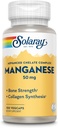 SOLARAY Mangan Supplement 50 mg - Essential Trace Minerals - Advanced Trace Mineral Supplements for Bone Strength and Bone Health Support - Lab Verified, 60- Day Garanti, 100 Servere, 100 VegCaps