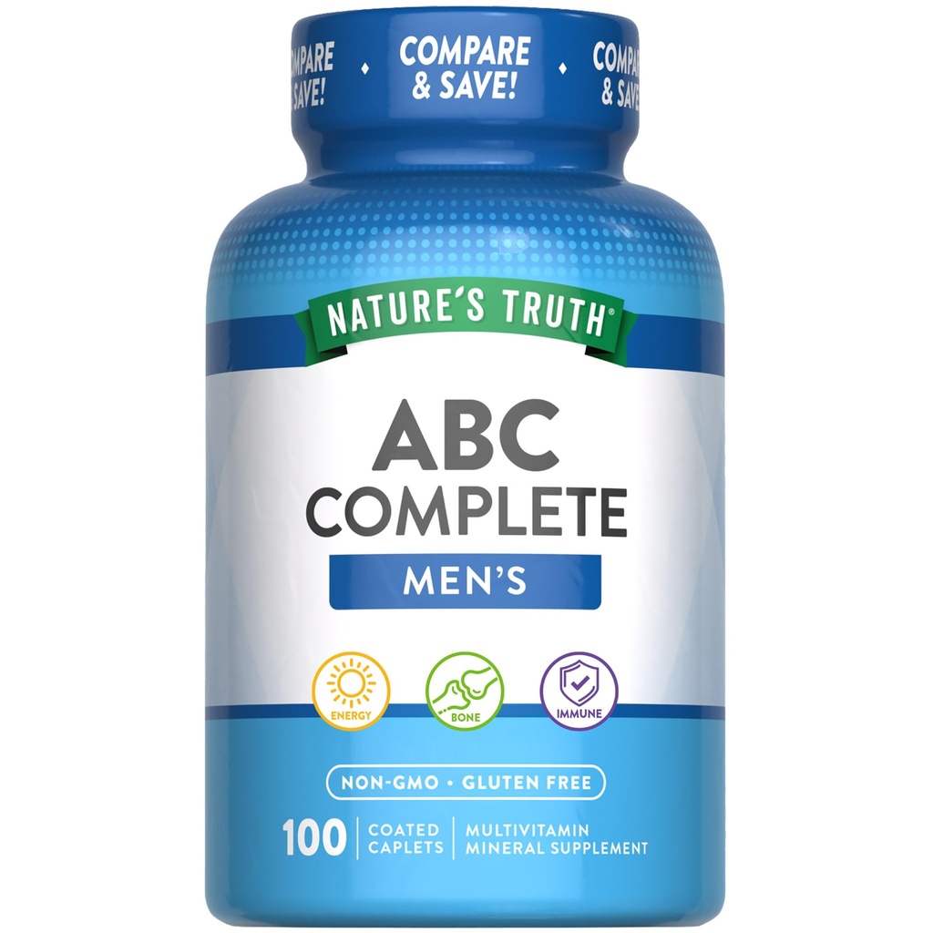 Nature 's Truth Multivitamin for mænd, 124; med jern, vitaminer A, C, D & E