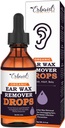 Organic Ear Wax Removal Drops for Craged Ears - Natural Ear Wax Cleaner Oil for Kid, Voksen, Baby - Earwax Removal Liquid for Unclogging Ears, Earaches, Ear Health (Made in USA)