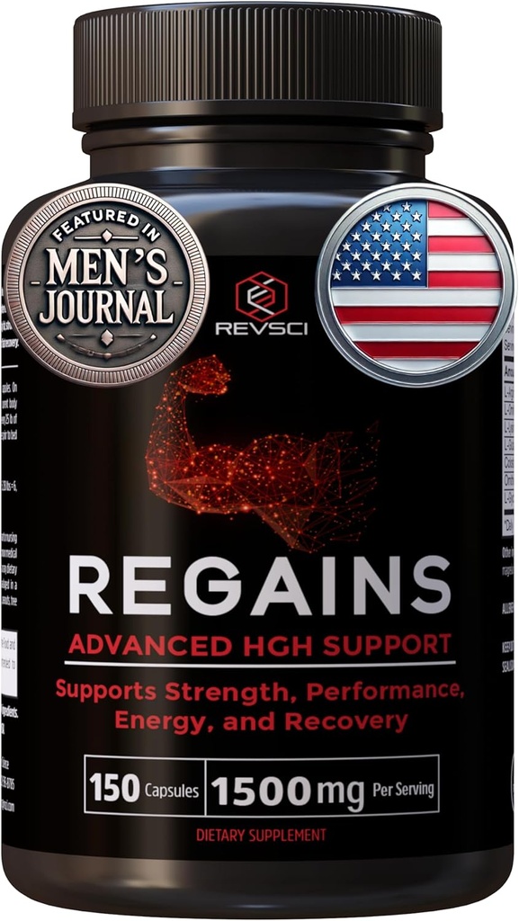 HGH Kosttilskud til mænd og kvinder - registrerer naturlige anabolske muskelvækst Building & Human Growth Hormone for mænd, Muscle Builder for mænd, Muscle Recovery Post Workout Supplement, 150 Protein piller