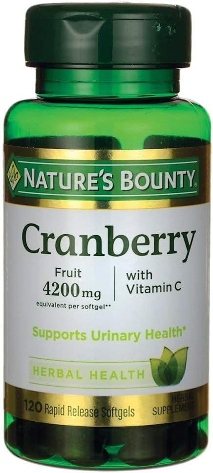 Nature Bounty Cranberry Fruit Plus C-vitamin, 4200mg (120 Softgel)