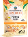 Paradise Naturals 100% Grass- Fed Organic Beef Bone Broth Powder, Active Probiotika, Collagen Peptid Rich 15g Protein, Non- GMO, Lavnatrium, Sund Huden Hår Joints, Gut Health, Paleo Keto, No Gluten