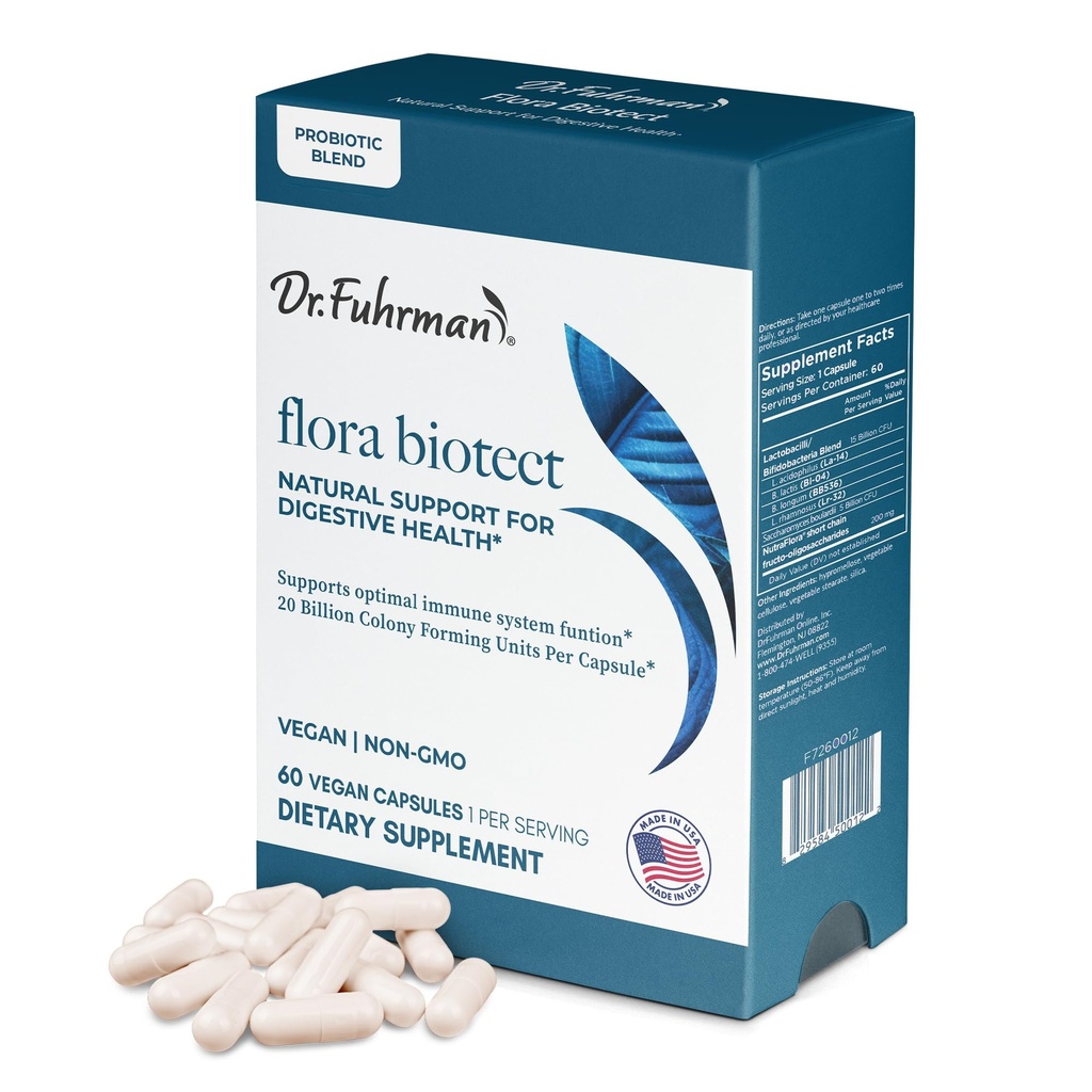 Dr. Fuhrman Flora Biotect, Probiotisk, 60 kapsler