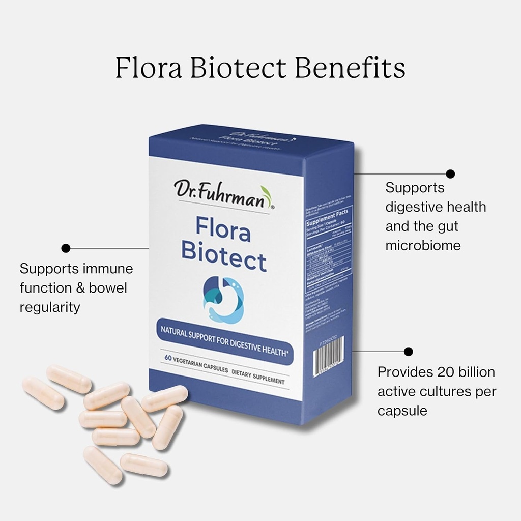 Dr. Fuhrman Flora Biotect, Probiotisk, 60 kapsler