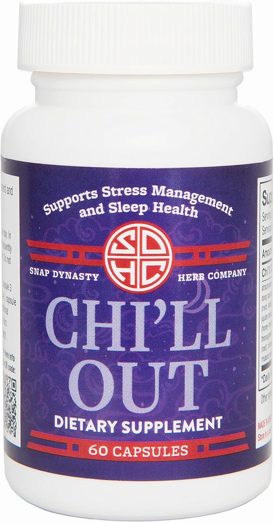 Snap Dynasty Chi vil ud - 60ct kapsler, pakke med 1 - Plant baseret supplement, ikke Sedative Support til søvn & stress, naturligvis Support Sleep Health & Stress Management