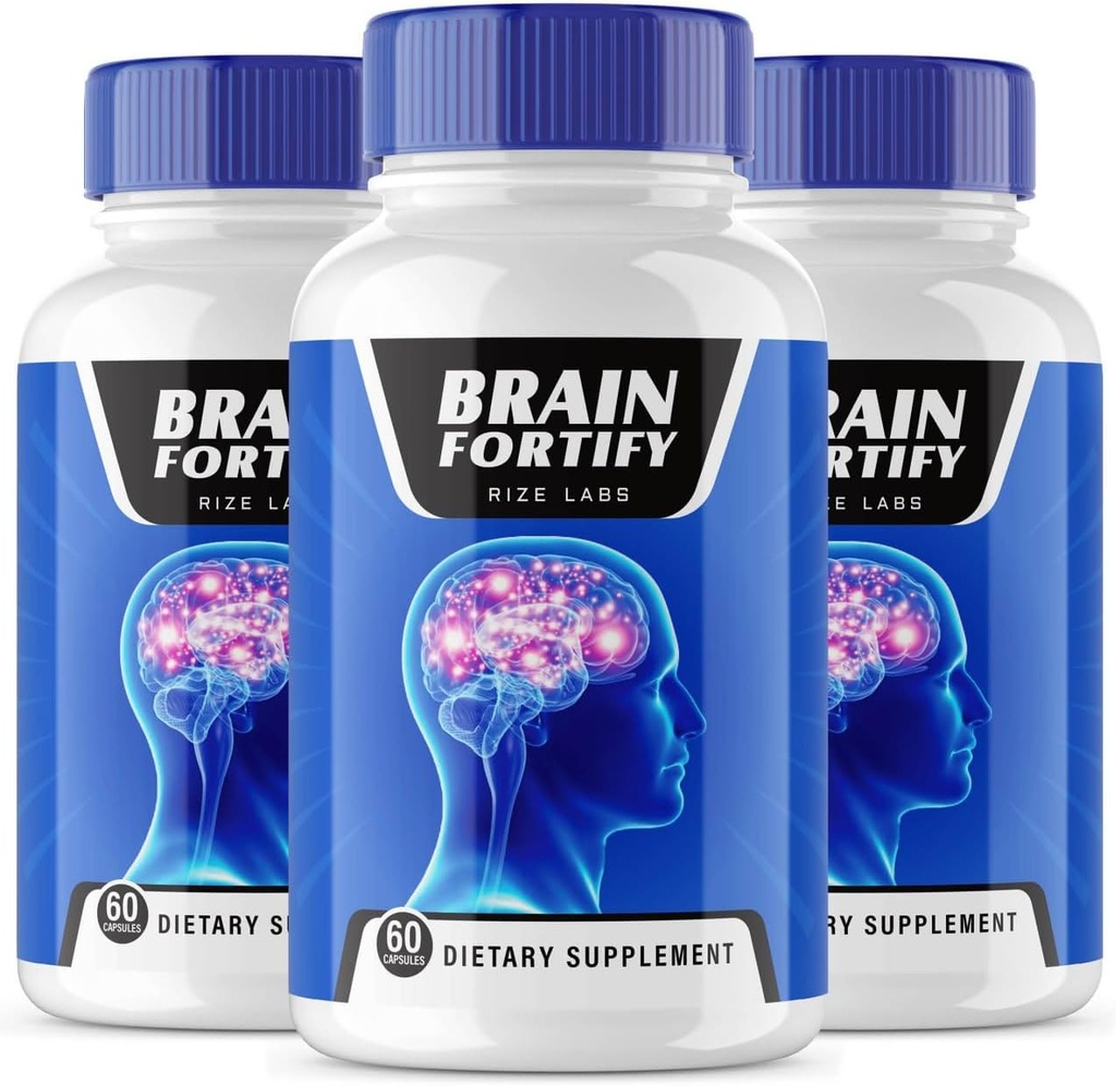 rize laboratorier BrainFortify Supplement, BrainFortify Organic Memory Supporting Formel, Reducere de negative virkninger af Brain Fog, Brain Fortify Bruges til Boost Memory (180 kapsler) (pakke med 3)