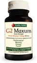 Sunde Vaner G2 Maxum Extra Strength Panax Ginseng Plus Ginkgo Biloba Blended to Support Energy and Cognitive Function 60 Veg Kapsler per flaske