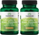 Swanson Dr. Stephen Langers Formel - Natural Probiotic w / Prebiotic FOS - 16 -Strain Supplement Fremme fordøjelsesstøtte w / 3.2 Billion CFU per kapsel - (60 Veggie kapsler) 2 Pack