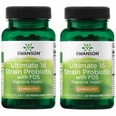 Swanson Dr. Stephen Langers Formel - Natural Probiotic w / Prebiotic FOS - 16 -Strain Supplement Fremme fordøjelsesstøtte w / 3.2 Billion CFU per kapsel - (60 Veggie kapsler) 2 Pack