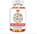 VITA GLOBE Voksen Multivitamin Gummies - med Vitamin C, D, E, B6, B12, Folate & Biotine GLOBE 124; Dagligt multivitamin supplement for energi, immunforsvar & Metabolisme Support - 60 Gummies (pakke med 1)