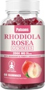 1 Pack 2000MG Rhodiola Rosea Gummies - Rhodiola tillæg Cortisol Reducer for Endurance, Mood Mear Stress, Sleep Measure Træthed Relief Support, 60 tabletter.