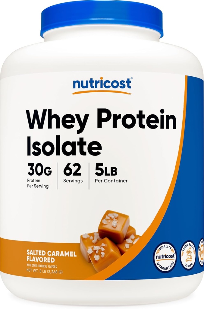 Nutricost Whey Protein Isolate (Saltet karamel, 5LBS)