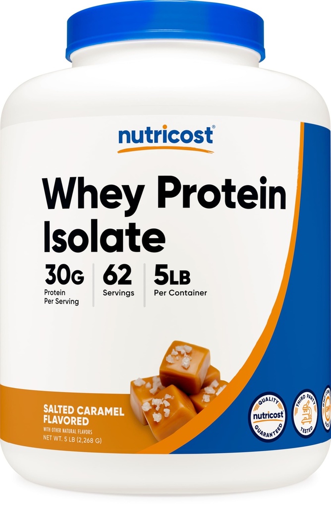 Nutricost Whey Protein Isolate (Saltet karamel, 5LBS)