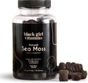 Black Girl Vitamines against 124; Sea Moss Gummies - Irish SeaMoss med Bladderwrack & Burdock - 60 Greve