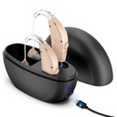Høreapparater til seniorer, T TESTRUST Genopladelige høreapparater Digital, Behind- The- Ear BTE Ear aids, voksne lyd forstærkningsanordninger med støjreduktion, Gem til høretab, OTC, 1 par