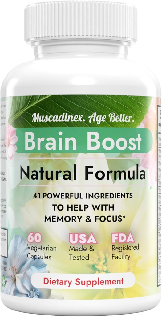 Naturlig hjerne supplement til hukommelse og fokus. 41 Urte + Nootrope Ingredienser. Boost Beta + Alpha Brain Waves. Ingen Koffein / Gluten / GMO. 60 Caps. Lavet i USA.